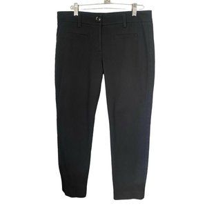 Cabi Women's Size 6 Solid Black Pique Textured Ankle Cropped Casual Dress Pants
